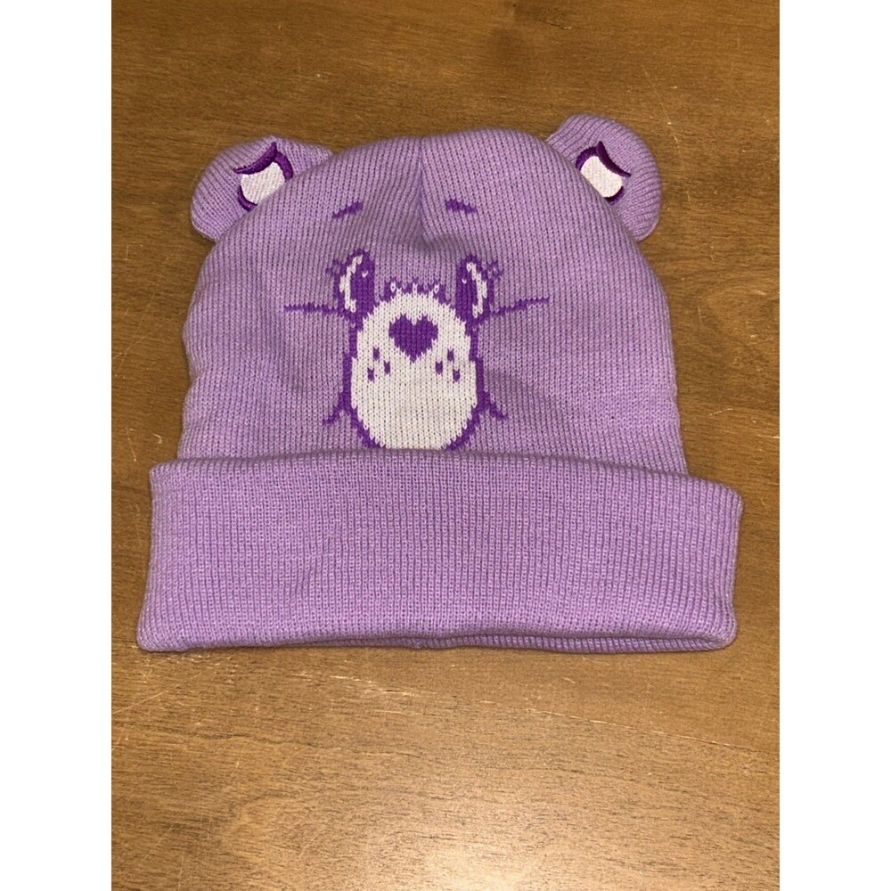 Care Bear Winter Beanie Toddler Hat Purple Size 2T-5T